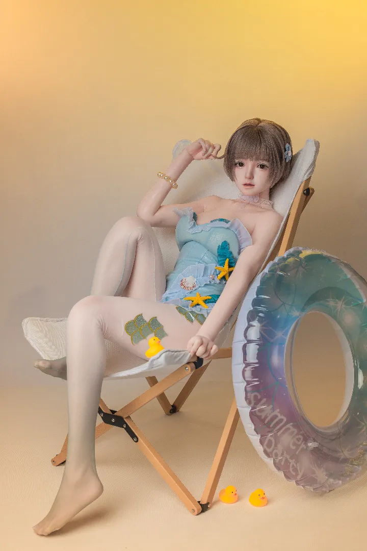149cm (4ft11) B-Cup Realistic Skin Texture Silicone Sex Doll SHIO, ROS Head 96b